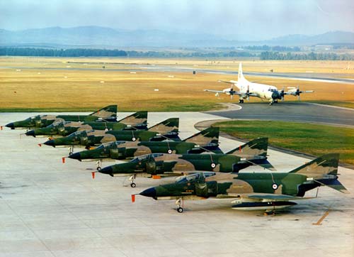 First six Phantoms to arrive in Australia - Amberley 1970